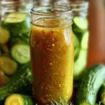 Bottle of tangy Dill Pickle Hot Sauce for adding flavor to dishes
