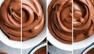 Easy chocolate mousse dessert ready to serve